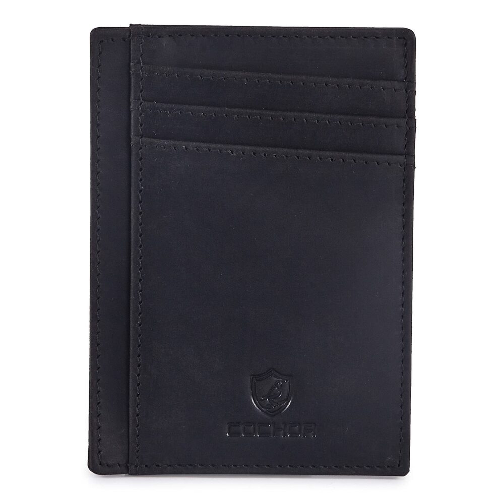 8444 Front Pocket Wallet Slim Minimalist Real Leather RFID Blocking Credit